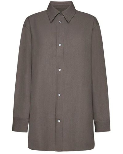 Studio Nicholson Long Sleeved Buttoned Shirt - Gray