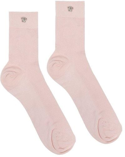 Versace Logo-plaque Socks - Pink