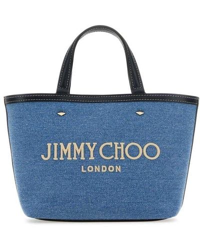 Jimmy Choo Mini Marli Denim Tote Bag - Blue