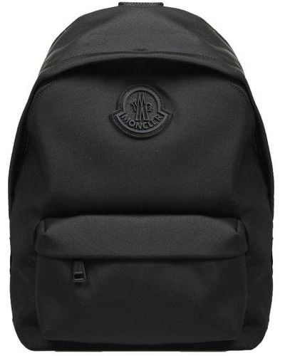 Moncler Logo Embroidered Pierrick Backpack - Black