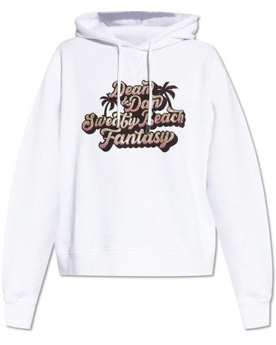 DSquared² Printed Hoodie, - White