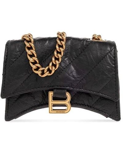 Balenciaga 'crush Mini' Shoulder Bag, - Black