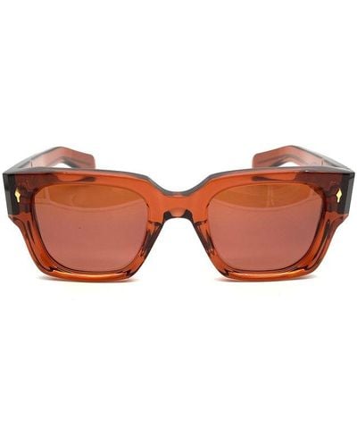 Jacques Marie Mage Enzo Square Frame Sunglasses - Brown