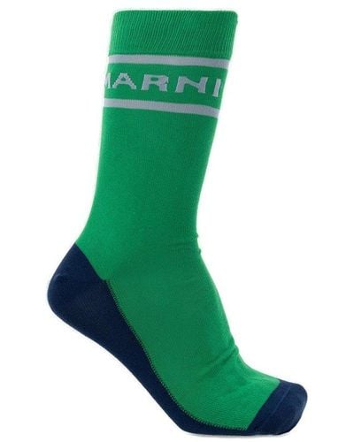 Marni Socks With Logo - Green