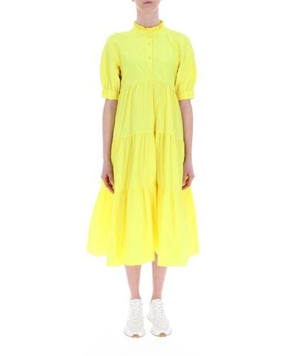Philosophy Di Lorenzo Serafini Ruffled Midi Dress - Yellow