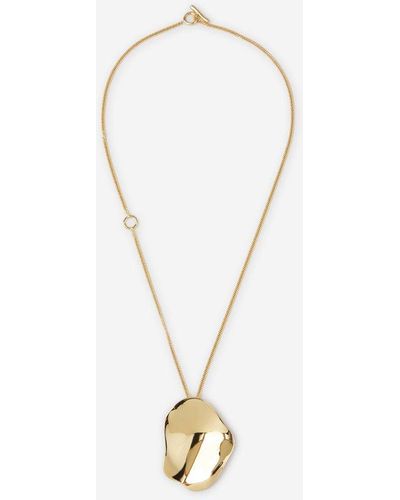 Jil Sander Golden Chain Necklace - White