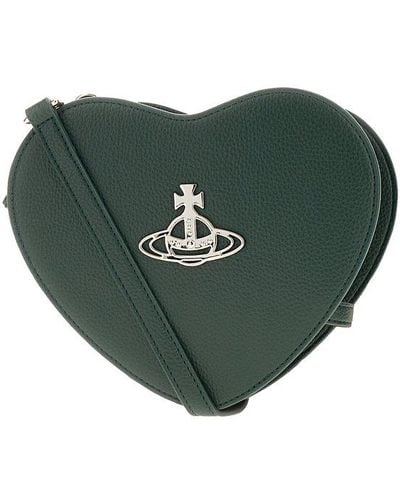 Vivienne Westwood Louise Heart Orb Plaque Shoulder Bag - Green
