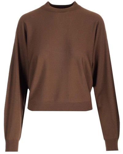 Theory Wool Jumper - Brown