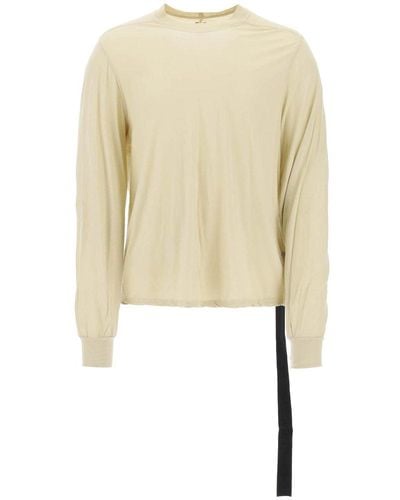 Rick Owens Long-Sleeved Jersey T-Shirt For - Natural