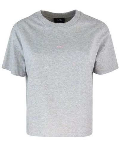A.P.C. Crewneck Short-sleeved T-shirt - Grey