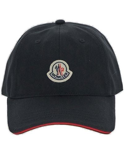 Moncler Logo Patch Baseball Cap - Black