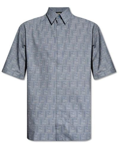Fendi Shirt With Monogram - Blue
