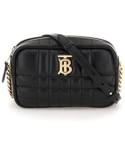 Burberry Quilted Leather Mini Lola Camera Bag - Black