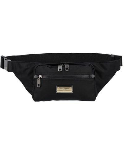 Dolce & Gabbana Logo Plaque Belt Bag - Black