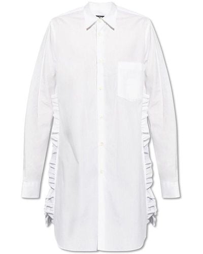 COMME DES GARÇON BLACK Ruffled Shirt - White