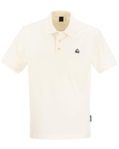 Moose Knuckles Piqué Polo Shirt With Logo - White