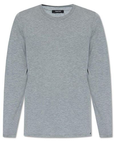 Tom Ford T-shirt With Logo, - Grey