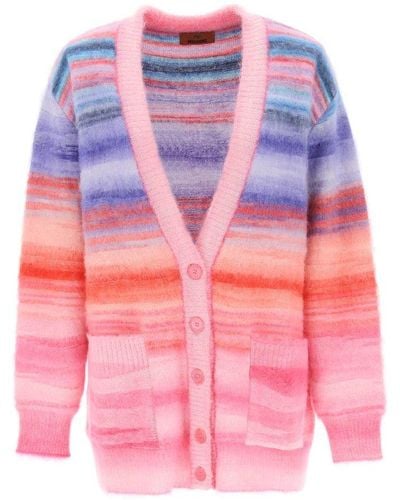 Missoni Slub Wool Maxi Cardigan - Pink