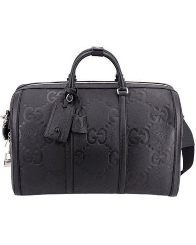Gucci Jumbo GG Zip-up Small Duffle Bag - Black