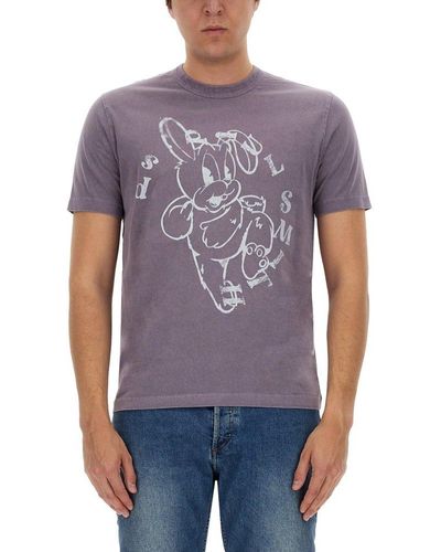 PS by Paul Smith Bunny Printed Crewneck T-shirt - Purple