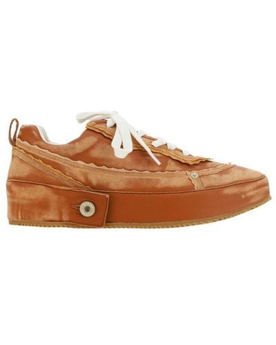 Loewe Deconstructed Lace-up Trainers - Brown
