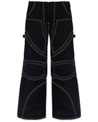 Off-White c/o Virgil Abloh Jeans With Stitching Details - Black