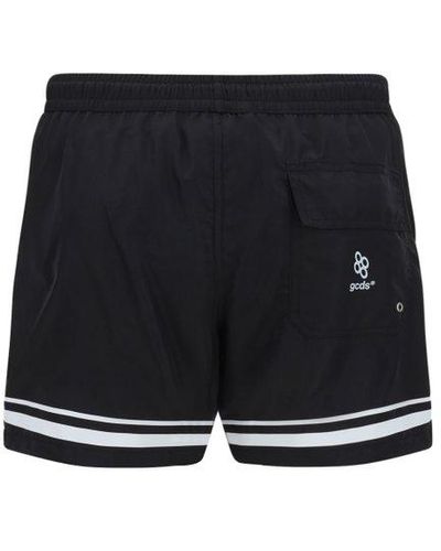 Gcds Logo Printed Swim Shorts - Black
