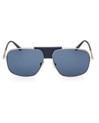 Tom Ford Tex Pilot Frame Sunglasses - Blue