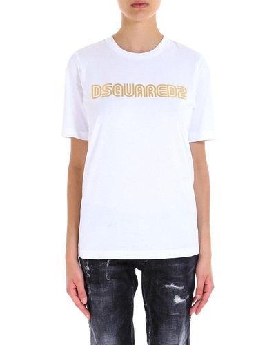 DSquared² Metallised Logo T-shirt - White