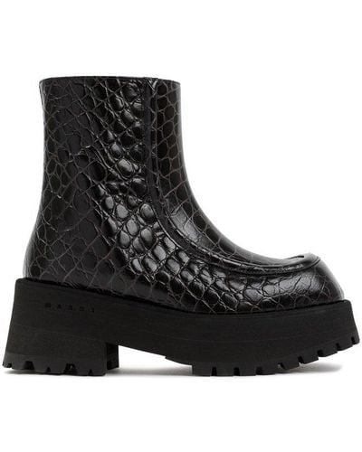 Marni Chelsea Side-zip Platform Boots - Black