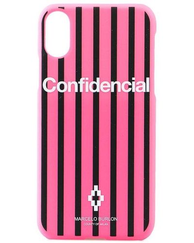 Marcelo Burlon Confidencial Iphone X Phone Case - Pink