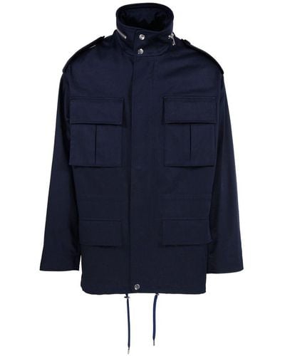 Ami Paris High-neck Zip-up Jacket - Blue
