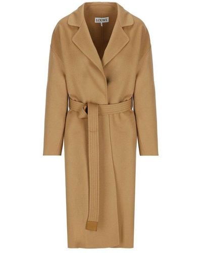 Loewe Wool And Cashmere Coat - Natural