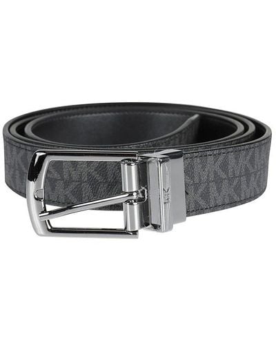 Michael Kors Monogram Patterned Buckle Belt - Black