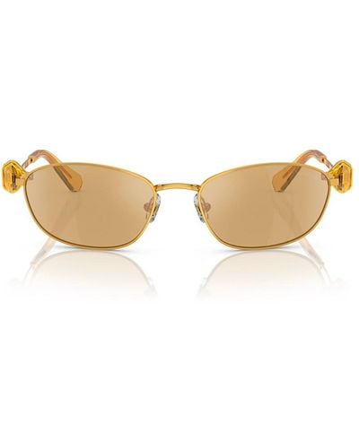Swarovski Eyewear Oval Frame Sunglasses - Black