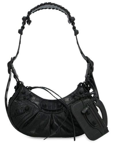 Balenciaga Le Cagole Xs Leather Crossbody Bag - Black