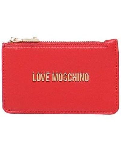 Love Moschino Logo Lettering Zipped Wallet - Red