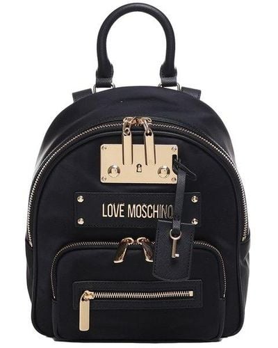 Love Moschino Backpack With Logo - Black