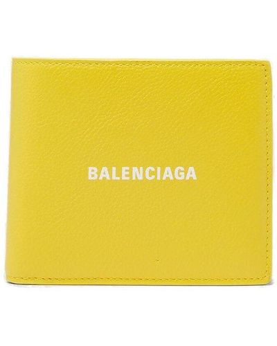 Balenciaga Cash Square Fold Wallet - Yellow