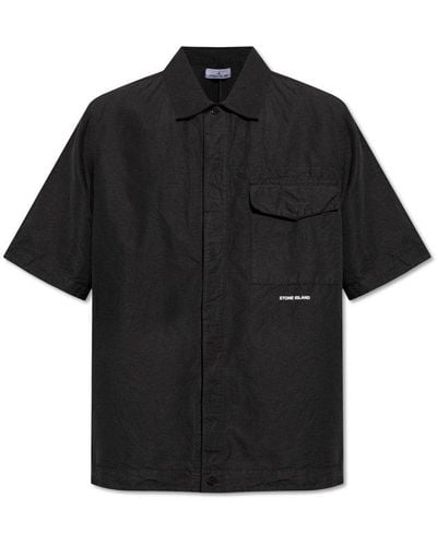 Stone Island Short-Sleeve Shirt - Black
