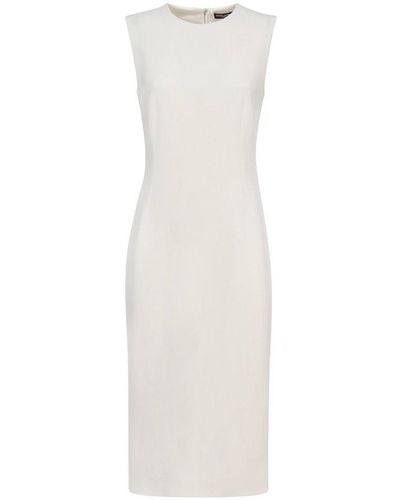 Dolce & Gabbana Wool Sheath Dress - White