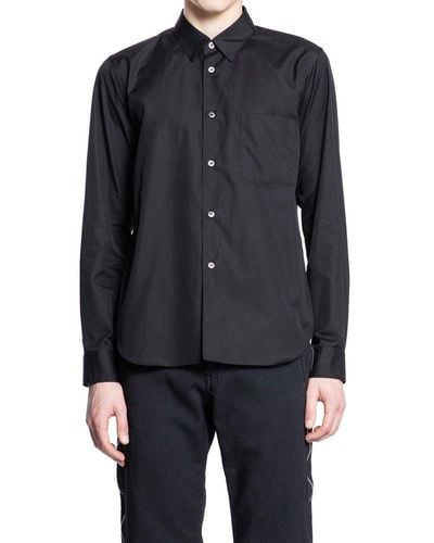 COMME DES GARÇON BLACK Long-sleeved Button-up Shirt - Blue