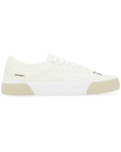 Palm Angels Logo Printed Lace-up Trainers - White