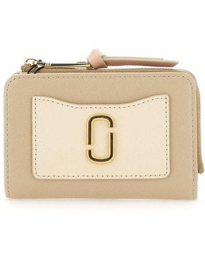 Marc Jacobs "the Sim Bifold" Leather Wallet - Natural