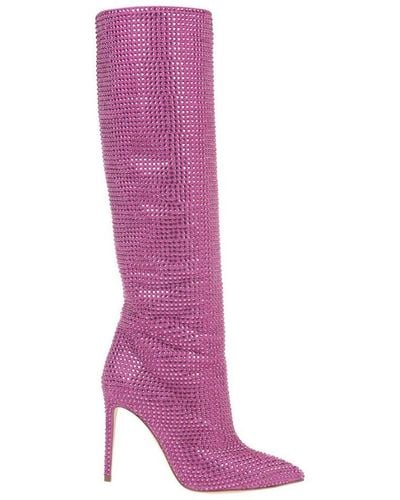 Paris Texas Holly Embellished Knee-high Boots - Pink