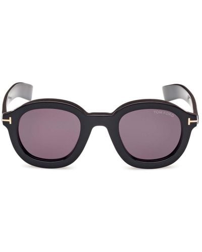 Tom Ford Raffa Oval Frame Sunglasses - Black