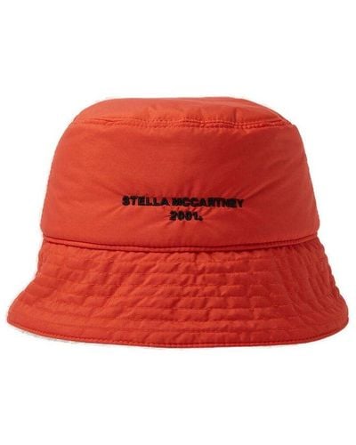 Stella McCartney Logo Embroidery Bucket Hat - Red