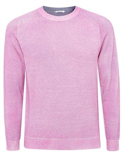 Malo Crewneck Knitted Sweater - Pink