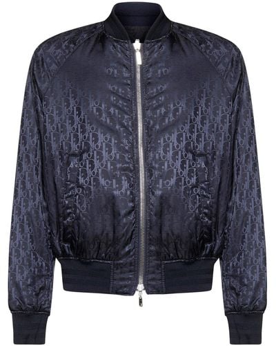 Dior Reversible Dior Oblique Bomber Jacket - Blue