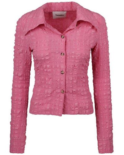 Nanushka Lotte Long Sleeved Shirt - Pink